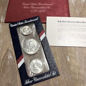 US Bicentennial Uncirculated Silver Set 1976 Coin Set